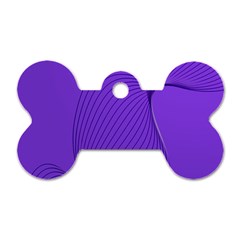 Twisted Purple Pain Signals Dog Tag Bone (one Sided)