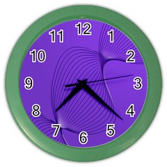 Twisted Purple Pain Signals Wall Clock (color)