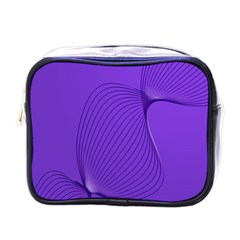 Twisted Purple Pain Signals Mini Travel Toiletry Bag (one Side)