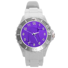 Twisted Purple Pain Signals Plastic Sport Watch (large) by FunWithFibro