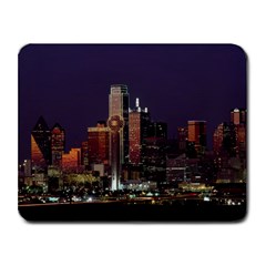 Dallas Skyline At Night Small Mouse Pad (rectangle) by StuffOrSomething