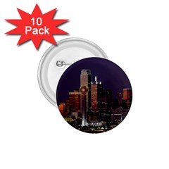 Dallas Skyline At Night 1 75  Button (10 Pack)