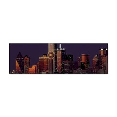 Dallas Skyline At Night Bumper Sticker by StuffOrSomething