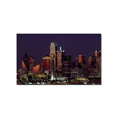 Dallas Skyline At Night Sticker 10 Pack (rectangle)