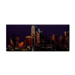 Dallas Skyline At Night Hand Towel by StuffOrSomething