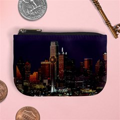 Dallas Skyline At Night Coin Change Purse