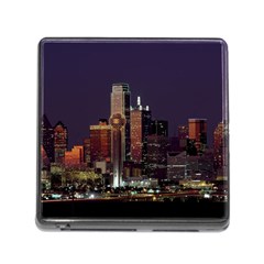 Dallas Skyline At Night Memory Card Reader With Storage (square)