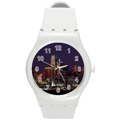 Dallas Skyline At Night Plastic Sport Watch (medium) by StuffOrSomething