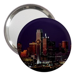 Dallas Skyline At Night 3  Handbag Mirror by StuffOrSomething