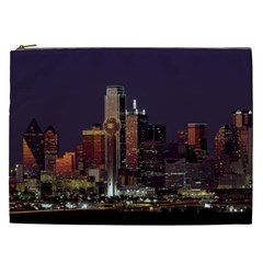 Dallas Skyline At Night Cosmetic Bag (xxl) by StuffOrSomething