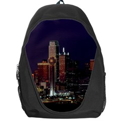 Dallas Skyline At Night Backpack Bag by StuffOrSomething