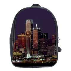 Dallas Skyline At Night School Bag (xl) by StuffOrSomething