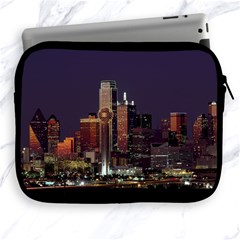 Dallas Skyline At Night Apple Ipad Zippered Sleeve