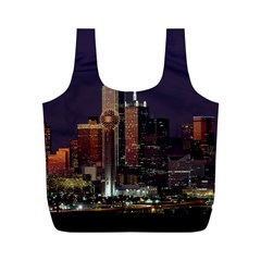 Dallas Skyline At Night Reusable Bag (m) by StuffOrSomething