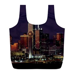 Dallas Skyline At Night Reusable Bag (l) by StuffOrSomething