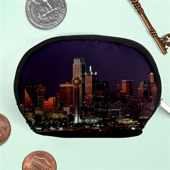 Dallas Skyline At Night Accessory Pouch (medium)