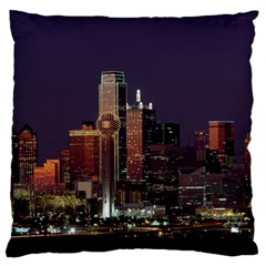 Dallas Skyline At Night Standard Flano Cushion Case (two Sides)