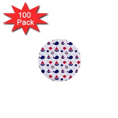 Nautical Sea Pattern 1  Mini Button (100 Pack)