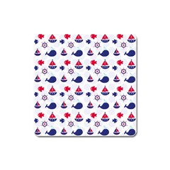 Nautical Sea Pattern Magnet (square)