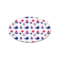 Nautical Sea Pattern Sticker 100 Pack (oval)