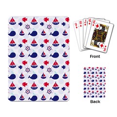 Nautical Sea Pattern Playing Cards Single Design by StuffOrSomething