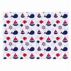 Nautical Sea Pattern Glasses Cloth (large, Two Sided) by StuffOrSomething