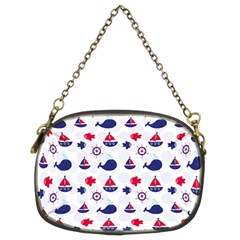 Nautical Sea Pattern Chain Purse (two Sided)  by StuffOrSomething