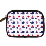 Nautical Sea Pattern Digital Camera Leather Case Front