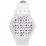 Nautical Sea Pattern Plastic Sport Watch (Medium) Front