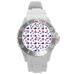 Nautical Sea Pattern Plastic Sport Watch (large) by StuffOrSomething