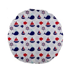 Nautical Sea Pattern 15  Premium Round Cushion  by StuffOrSomething