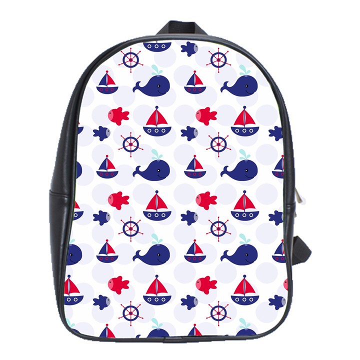 Nautical Sea Pattern School Bag (XL)