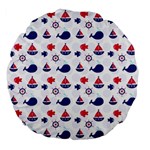 Nautical Sea Pattern 18  Premium Flano Round Cushion  Front