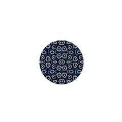 Floral Print Seamless Pattern In Cold Tones  1  Mini Button