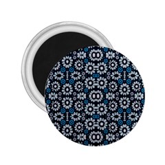 Floral Print Seamless Pattern In Cold Tones  2 25  Button Magnet by dflcprints