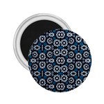 Floral Print Seamless Pattern in Cold Tones  2.25  Button Magnet Front