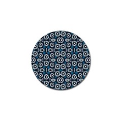 Floral Print Seamless Pattern In Cold Tones  Golf Ball Marker 4 Pack