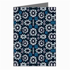 Floral Print Seamless Pattern In Cold Tones  Greeting Card (8 Pack) by dflcprints