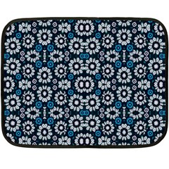 Floral Print Seamless Pattern In Cold Tones  Mini Fleece Blanket (two Sided)