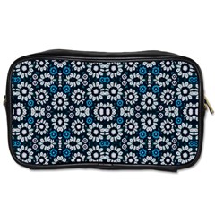 Floral Print Seamless Pattern In Cold Tones  Travel Toiletry Bag (one Side) by dflcprints