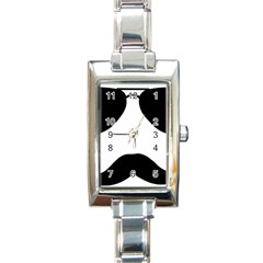 Aviators Tache Rectangular Italian Charm Watch