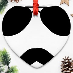 Aviators Tache Heart Ornament