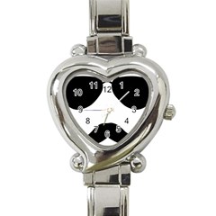 Aviators Tache Heart Italian Charm Watch 