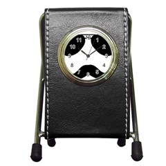 Aviators Tache Stationery Holder Clock