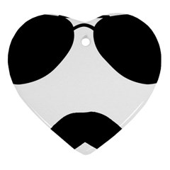 Aviators Tache Heart Ornament (two Sides)