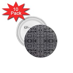 Cyberpunk Silver Print Pattern  1 75  Button (10 Pack) by dflcprints