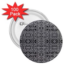 Cyberpunk Silver Print Pattern  2 25  Button (100 Pack)