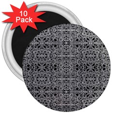 Cyberpunk Silver Print Pattern  3  Button Magnet (10 Pack) by dflcprints