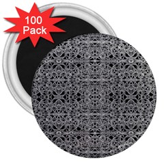 Cyberpunk Silver Print Pattern  3  Button Magnet (100 Pack) by dflcprints