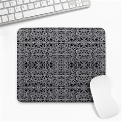 Cyberpunk Silver Print Pattern  Large Mouse Pad (rectangle) by dflcprints